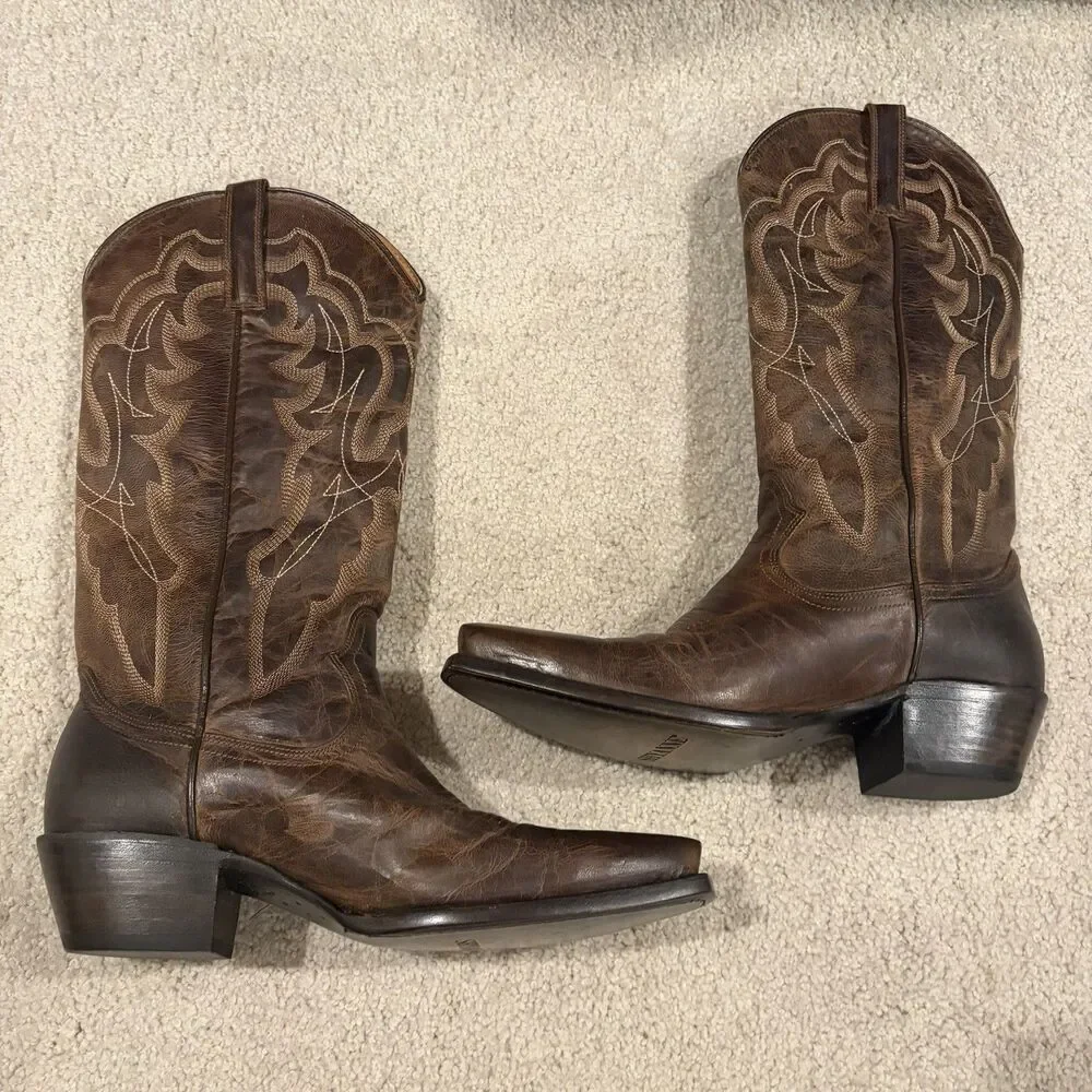 Shyanne Brown Leather Western Knee-High Cowboy Boots